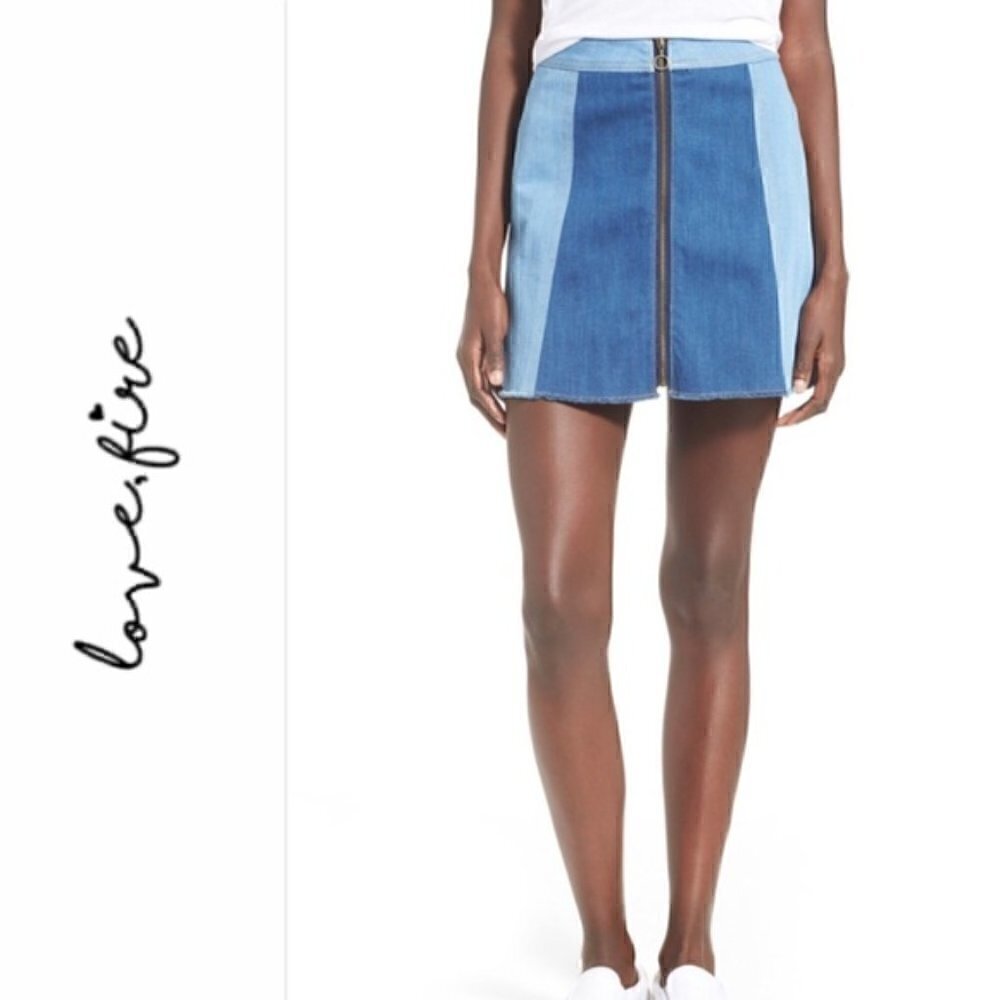 Love Fire Denim Skirt Nordstrom